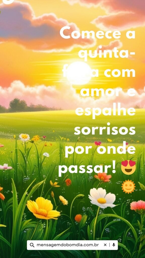 mensagem do dia quinta feira