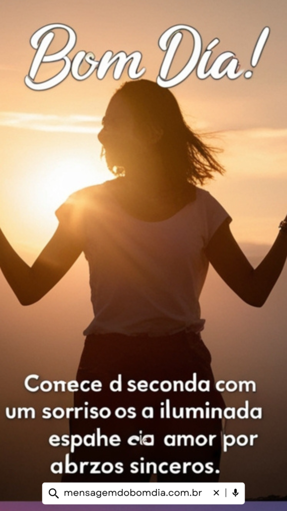 Mensagem de Bom Dia Carinho na Segunda feira