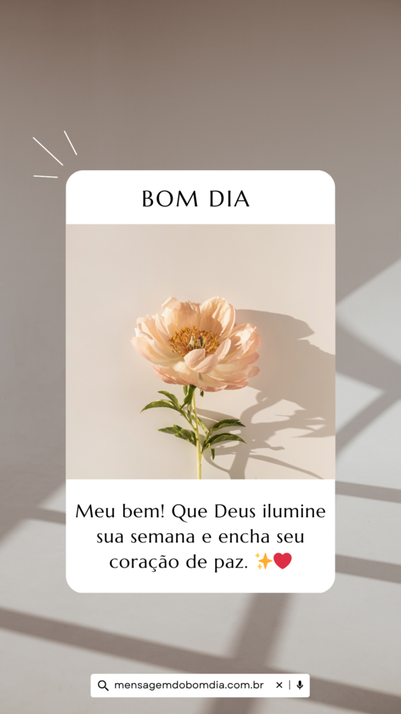 Mensagem de Bom Dia com Amor na Segunda feira