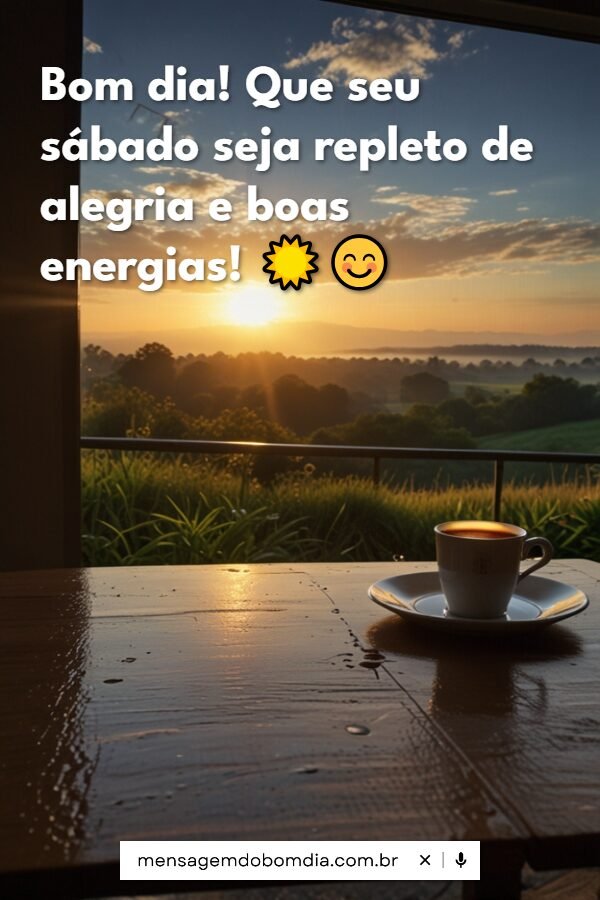 Mensagem de bom dia para WhatsApp no Sabado